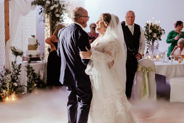 Victoria and Steven Hampton-Bull were married at the Holiday Inn, at Fareham, on September 24. Credit: Carla Mortimer Photography