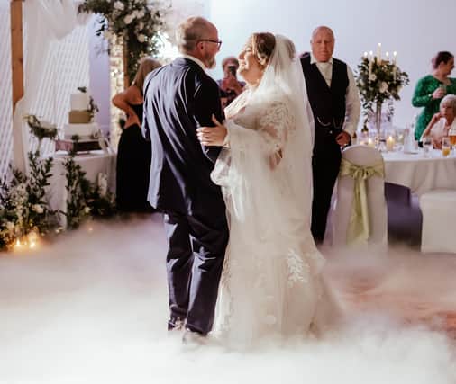 Victoria and Steven Hampton-Bull were married at the Holiday Inn, at Fareham, on September 24. Credit: Carla Mortimer Photography