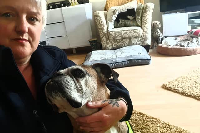 Catherine Greenham and dog Beau