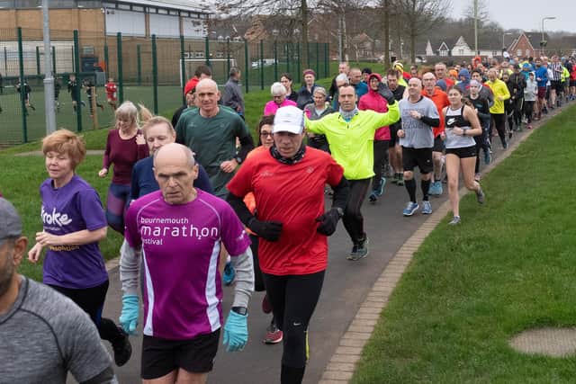 The start of the Whiteley parkrun. Picture: Keith Woodland (22022020-19)