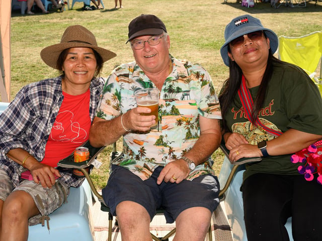 Pictured is: Nee, Colin and Tina at the Festival

Picture: Keith Woodland