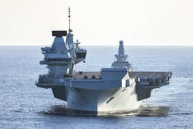 Pictured: HMS Prince Of Wales on Exercise Cold Response has started today off the shores of Norway