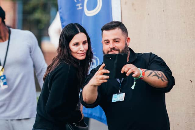 Courteney Cox at Isle of Wight Festival. Picture: Sarah Louise Bennett