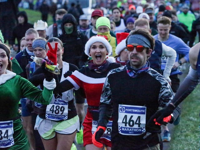 Portsmouth Coastal Waterside Marathon got going at The Pyramids in Southsea on Sunday, December 22. Picture: Chris Moorhouse (221224-06)