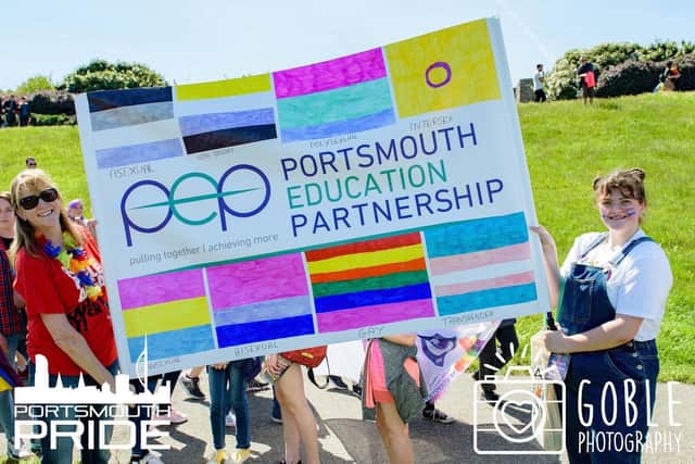 Portsmouth Education Partnership taking part in last year's Portsmouth Pride event.