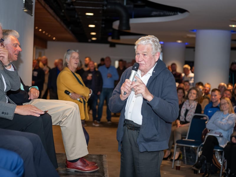 Barry Harris at the Played Up Pompey Four book launch in Fratton Park's Victory Lounge on Friday night. Picture: Steve Reid