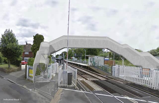 What the proposed bridge over Warblington Railway Station could look like. Picture: Contributed