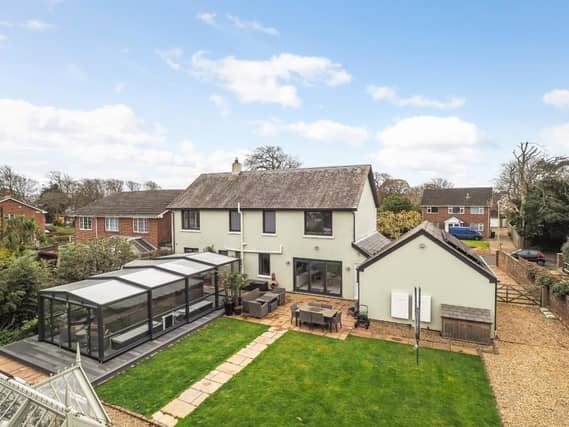 This five bedroom house in Hollow Lane, Hayling Island, is on the market at a guide price of £1.3m. It is listed by Bernards Estate and Lettings Agents, Waterlooville Office.