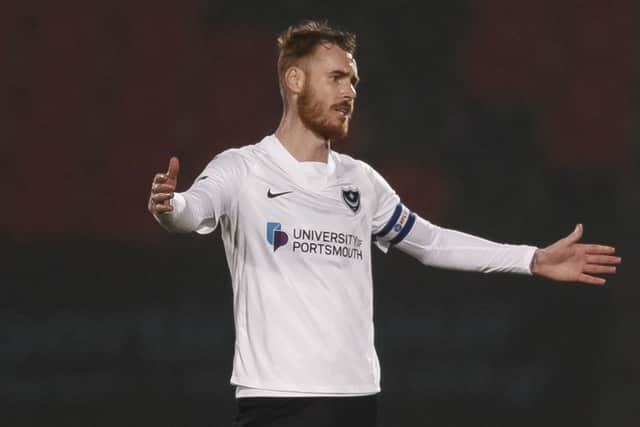 Tom Naylor during Pompey's loss at Doncaster. Picture: Daniel Chesterton/phcimages.com