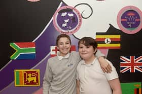 A 55ft multimedia map mural has been created in the basement of Portsmouth Guildhall for all the community to enjoy.

Pictured is: (l-r) Billy Bridle (12) and Kaiden Ross (13) from The Harbour School.