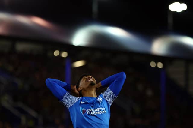 Reeco Hackett became Pompey's latest injury casualty on Tuesday night after being forced off in time added-on against Oxford United. Picture: Bryn Lennon/Getty Images
