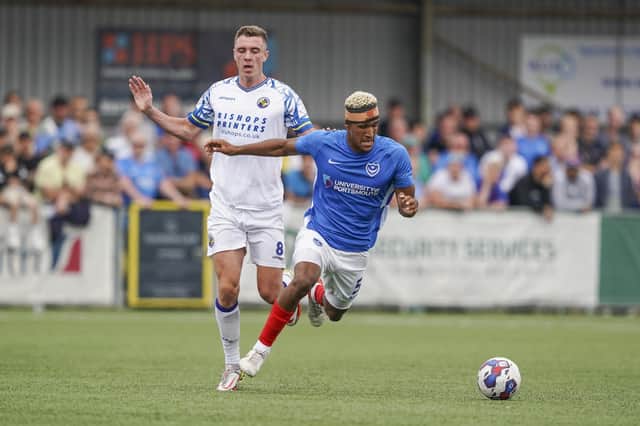 Haji Mnoga appeared in the third period for Pompey. Picture: Jason Brown/ProSportsImages