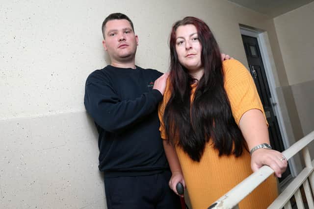 Ms Cahill is pictured in Hilsea with her partner Michael Hulligan 
Picture: Chris Moorhouse (jpns 210621-15)