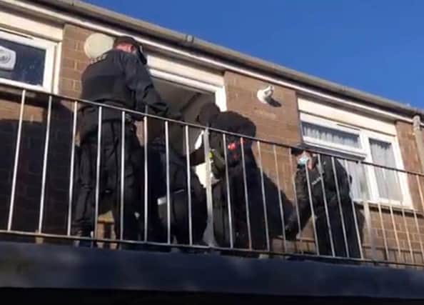Hampshire police raid a flat in Chilworth Grove, Gosport