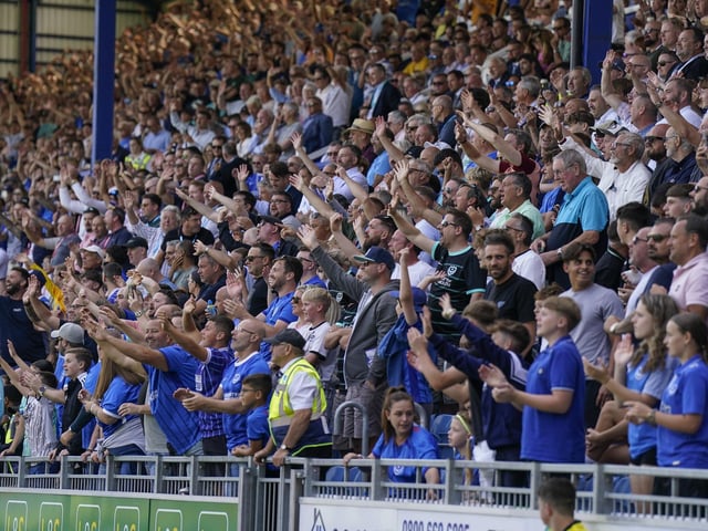 Pompey's Championship game against Luton at Fratton Park was their first in more than 12 years.