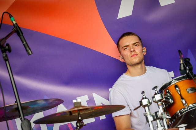 Pictured - Jack from TYDL performing live on stage. Photos by Alex Shute.