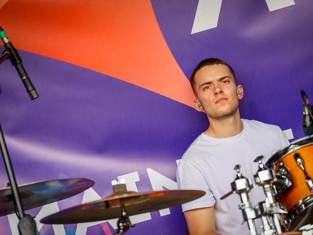 Pictured - Jack from TYDL performing live on stage. Photos by Alex Shute.