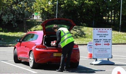 TGI Fridays in Fareham is opening for click and collect and delivery 