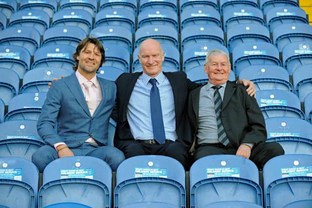 Nick Jennings (far right) was inducted into Pompey's Hall of Fame in April 2014. Picture: Malcolm Wells