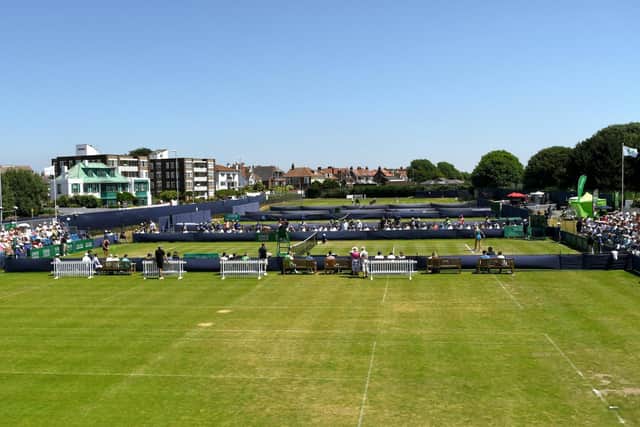 Canoe Lake Leisure courts bathed in sunshine during the Southsea Trophy tournament in 2018. Picture: Neil Marshall