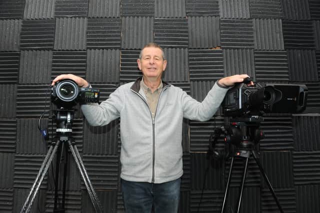 Giant Leap Video & Photography have moved into a new premises in Aston Road, Waterlooville.Pictured is: Owner Bill Moulsdale at the new studio.Picture: Sarah Standing (080422-868)