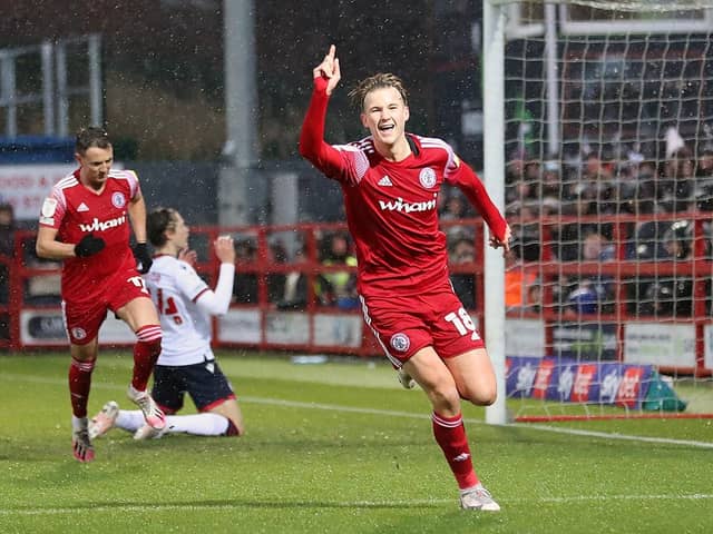 Tommy Leigh has netted eight times in 22 appearances for Accrington this season Picture: Accrington Stanley FC