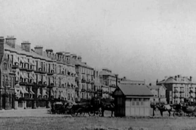 Southsea Terrace circa 1890. Long before the combustion engine here we see horse drawn vehicles on the common opposite Southsea Terrace.