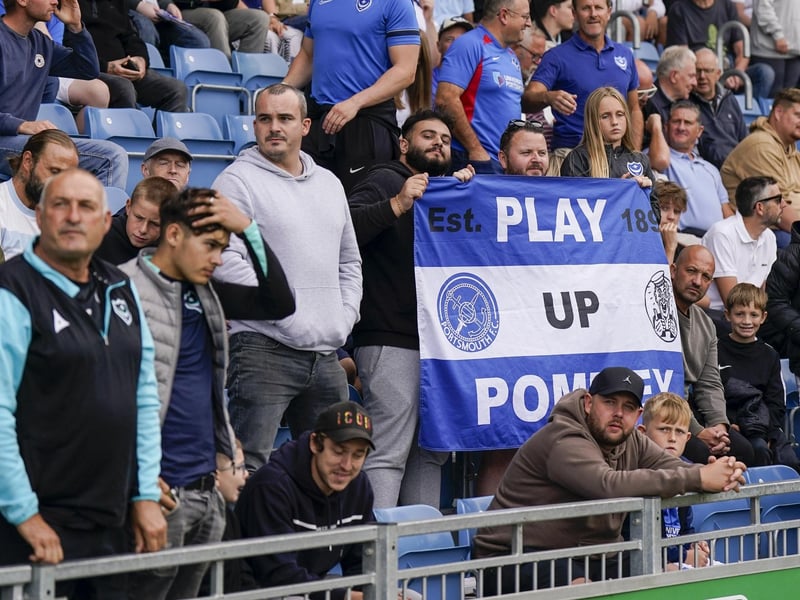 The Pompey fans were delighted to be back at Fratton Park following a two-week break.
