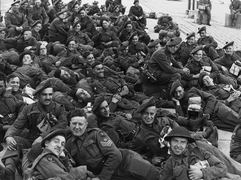 British soldiers of the RAMC (Royal Army Medical Corps) during the Normandy Landings, June 1944. (Photo by Keystone/Hulton Archive/Getty Images)