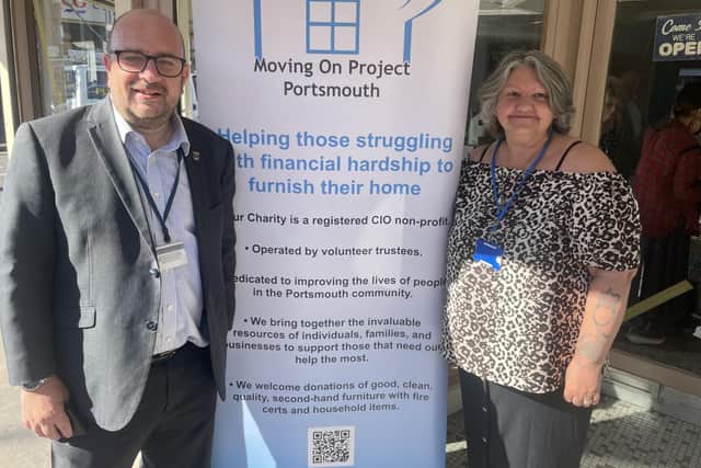 Councillor Steve Pitt with Sarah Knight at the opening.
