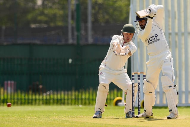 Rakesh Janardhanan batting for Kerala 2nds against Portsmouth & Southsea 3rds. Picture: Keith Woodland (270521-185)