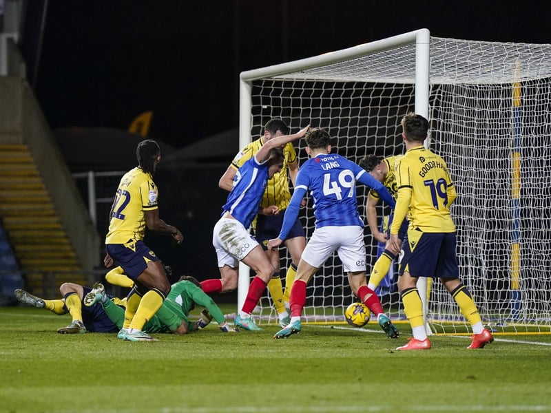 Match action from Pompey's draw at Oxford