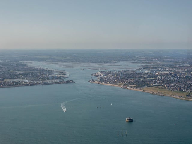 View of Gosport and Portsmouth city from the air, with Portsmouth Harbour in the centre
Picture: Habibur Rahman