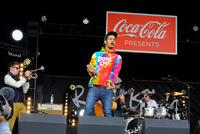 The Evening Celebrations at The Olympic Torch Relay as it came to Southsea Common early on Sunday evening 
There were stage acts as well as Rizzle Kicks a pop duo,  as 65000 people enjoyed the free spectacle 
Rizzle Kicks pop duo -
Picture: Malcolm Wells (122387-5839)