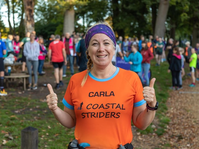 Carla Carter was taking part in her 50th Parkrun. Picture: Mike Cooter