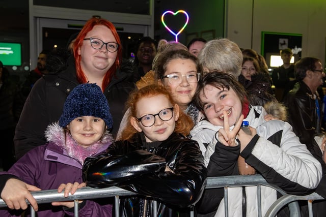 Hundreds of residents descended on Commercial Road to watch local dance troops and celebrities come together to turn on the Christmas lights.Pictured - Taylor FamilyPhotos by Alex Shute