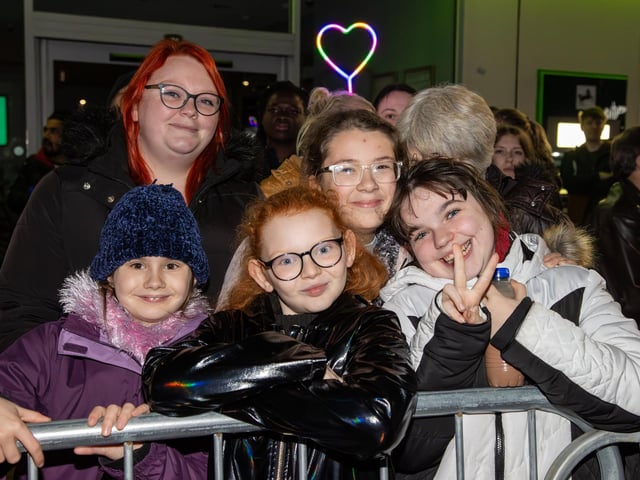 Hundreds of residents descended on Commercial Road to watch local dance troops and celebrities come together to turn on the Christmas lights.
Pictured - Taylor Family
Photos by Alex Shute