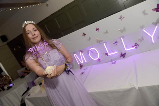 Molly Douch (16) from Milton, was told she could not attend her school prom at St Edmund's Catholic School down to her poor attendance as she has a chronic condition, Crohn’s disease. Molly's family and friends threw her a surprise prom at The Good Companion Pub in Portsmouth on Thursday, July 7.

Picture: Sarah Standing (070722-1394)