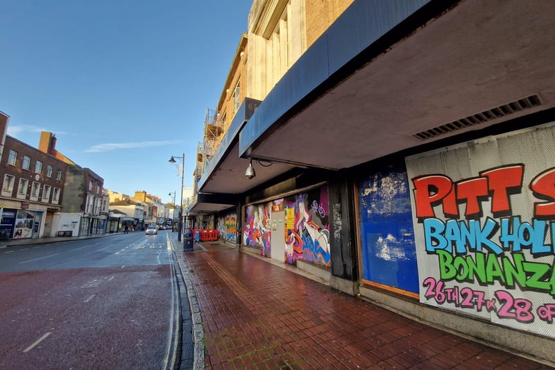 Work is underway at the former site of Debenhams in Palmerston Road, Southsea.