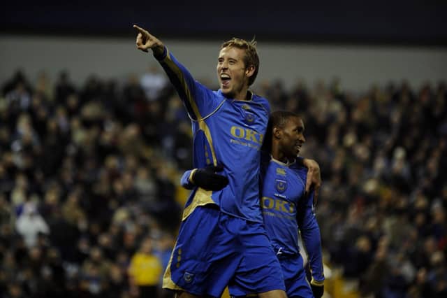 Peter Crouch and Jermain Defoe represented England while playing for Pompey. Picture: Steve Reid