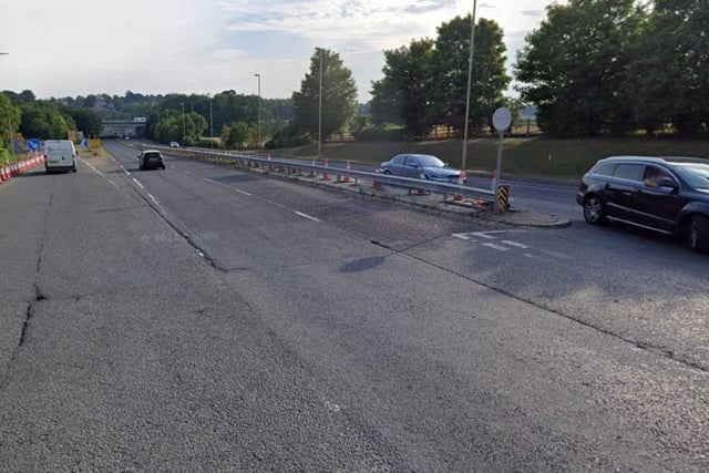 The turning for Boundary Oak school / gap in the A32 just north of Fareham that's used as a U-turn by drivers heading out of Fareham to get on to the M27 eastbound. Pic Google