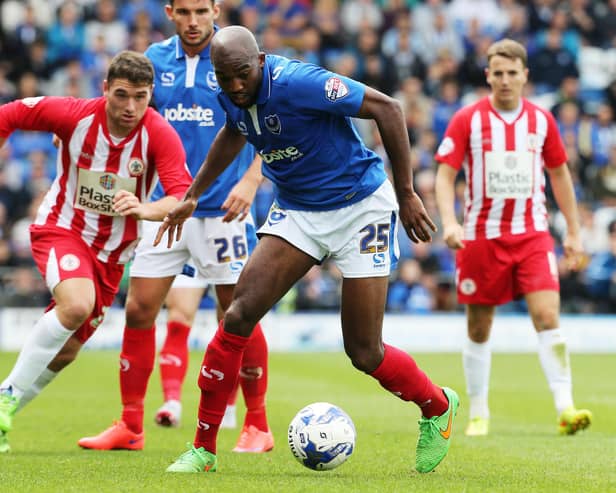 Nigel Atangana, who made 48 appearances for Pompey, has reached this year's League Two play-off final with Exeter. Picture: Joe Pepler