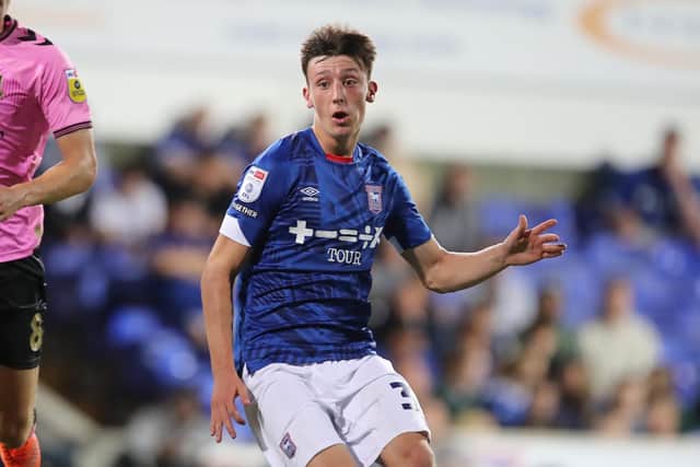 Ipswich youngster Cameron Humphreys will likely line up for the Tractor Boys against Pompey in tomorrow night's Papa John's Trophy game at Portman Road    Picture: Pete Norton/Getty Images