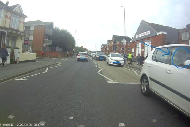The driver was stopped in Copnor Road, Copnor. Picture: Hampshire Roads Policing Unit.