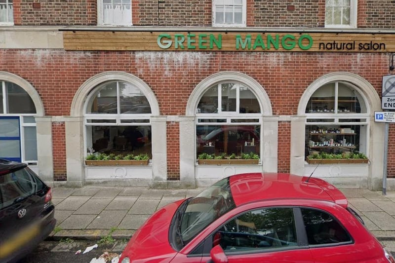 Green Mango Natural Salon, Portsmouth, has a Google rating of 4.8 with 162 reviews.