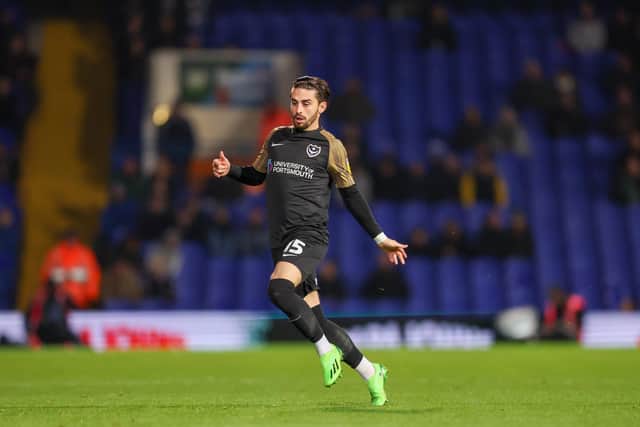 Owen Dale will likely have to sit out Pompey's FA Cup second-round tie against MK Dons
