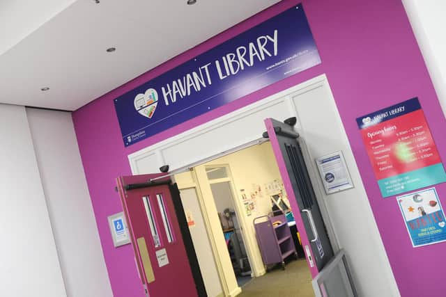 Havant Library in The Meridian Centre in Elm Lane, Havant.
Picture: Sarah Standing (090120-4674)