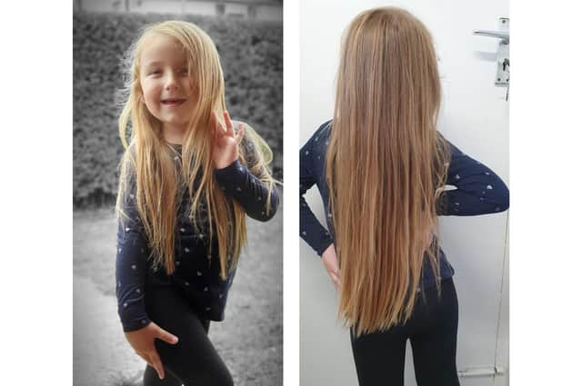 Poppy Crown, 5 from Havant, is having her hair cut off for the Little Princess Trust and will raise funds for Macmillan Cancer Support