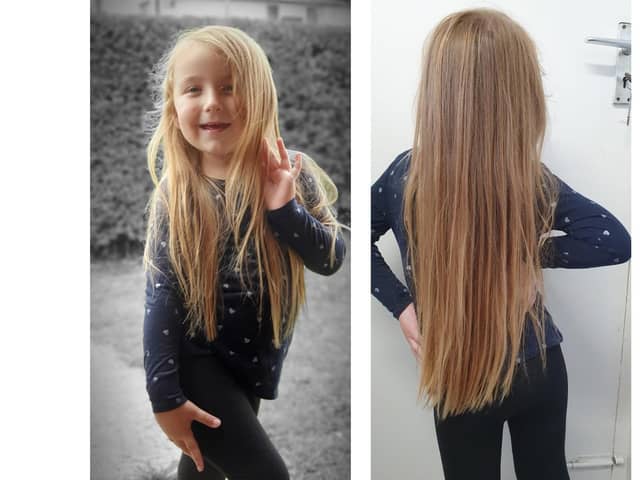 Poppy Crown, 5 from Havant, is having her hair cut off for the Little Princess Trust and will raise funds for Macmillan Cancer Support