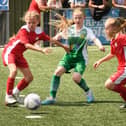 Girls' football action from the Havant & Waterlooville Summer Tournament. Picture: Keith Woodland (030621-175)